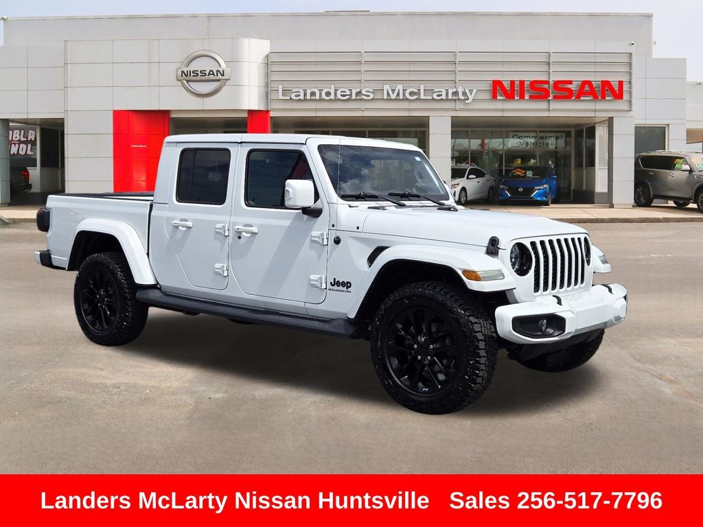 2023 Jeep Gladiator Overland in Bright White Clearcoat — front three-quarter view