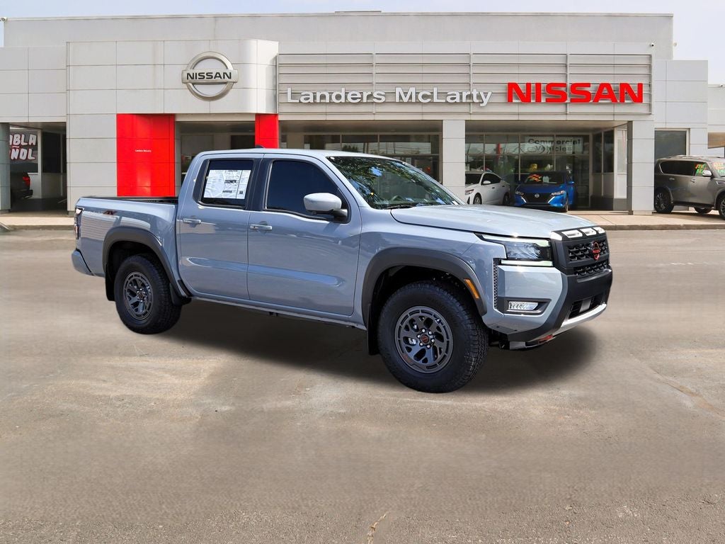 2026 Nissan Frontier PRO-4X in Boulder Gray Pearl — front three-quarter view