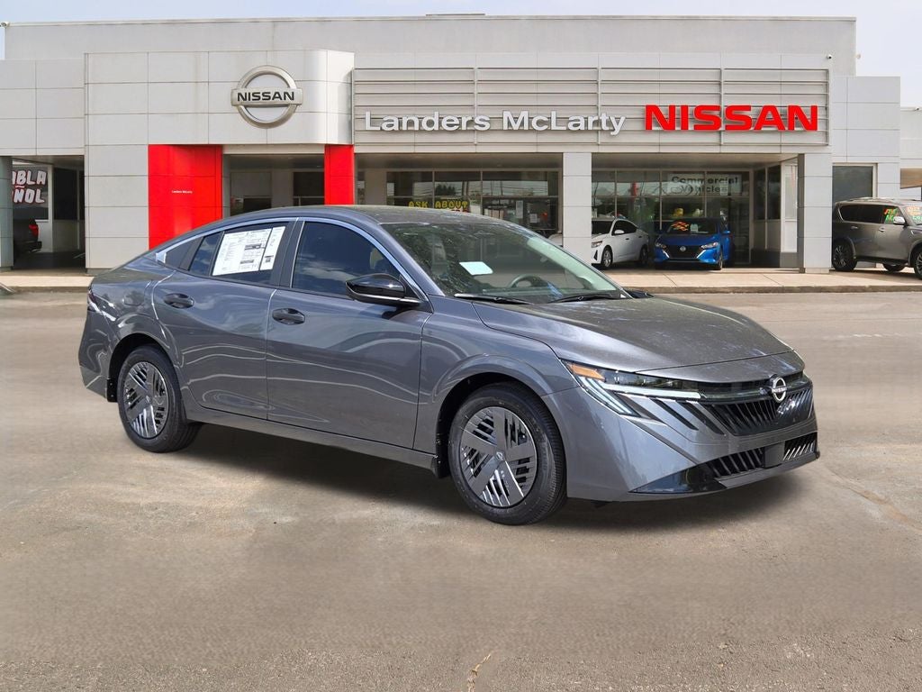 2026 Nissan Sentra S in Gun Metallic — front three-quarter view