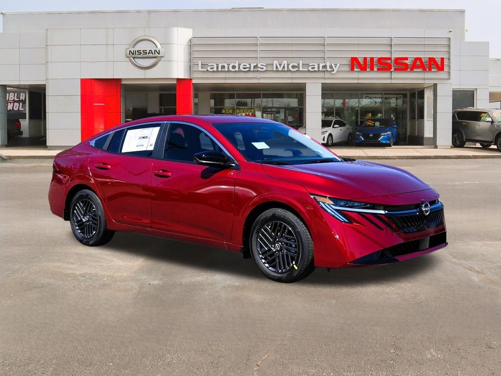2026 Nissan Sentra SV in Scarlet Ember Tintcoat — front three-quarter view