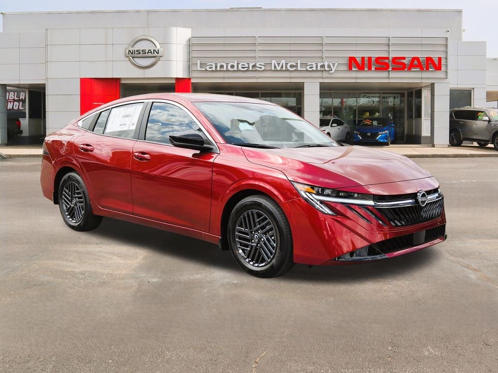 2026 Nissan Sentra SV in Scarlet Ember Tintcoat — front three-quarter view
