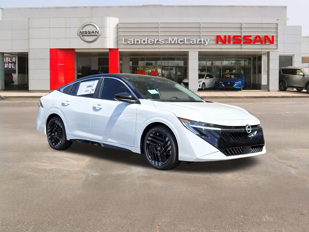 2026 Nissan Sentra SR in Aspen White Tricoat — front three-quarter view