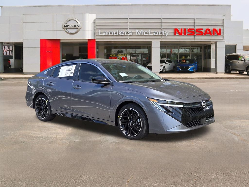 2026 Nissan Sentra SR in Gun Metallic — front three-quarter view