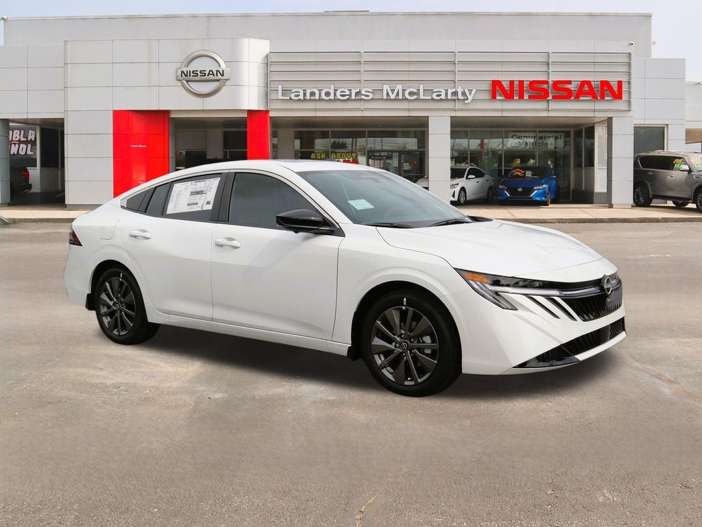 2026 Nissan Sentra SL in Aspen White Tricoat — front three-quarter view