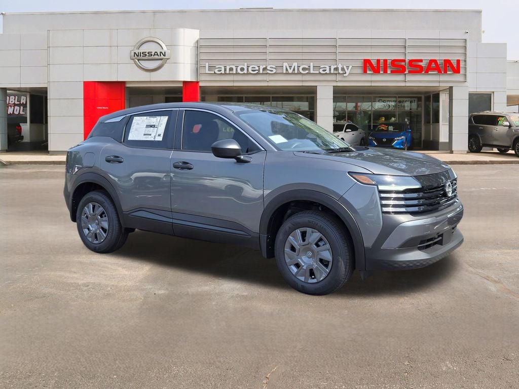 2026 Nissan Kicks S in Gun Metallic — front three-quarter view