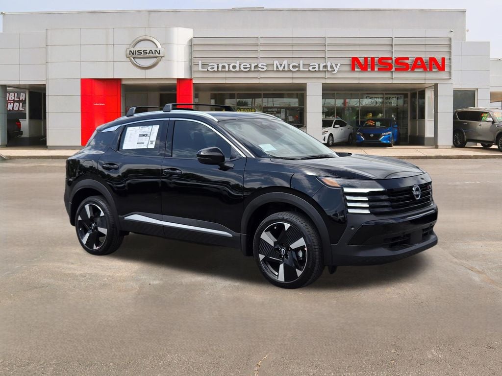 2026 Nissan Kicks SR in Super Black — front three-quarter view