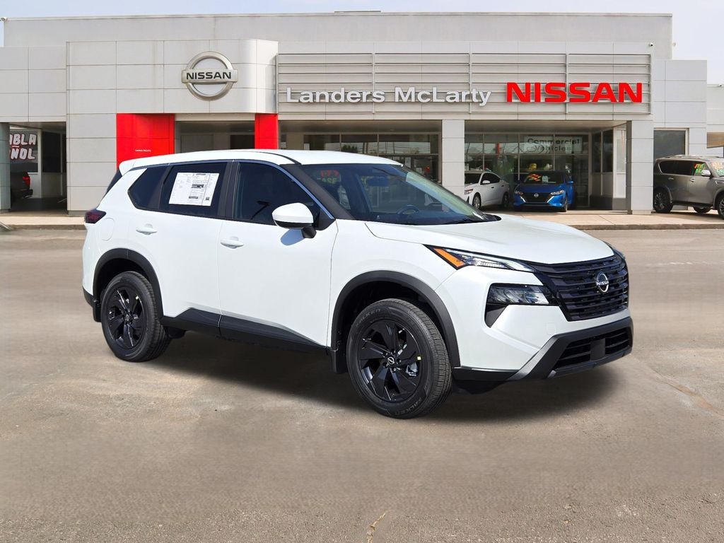 2026 Nissan Rogue SV in Everest White Pearl Tricoat — front three-quarter view