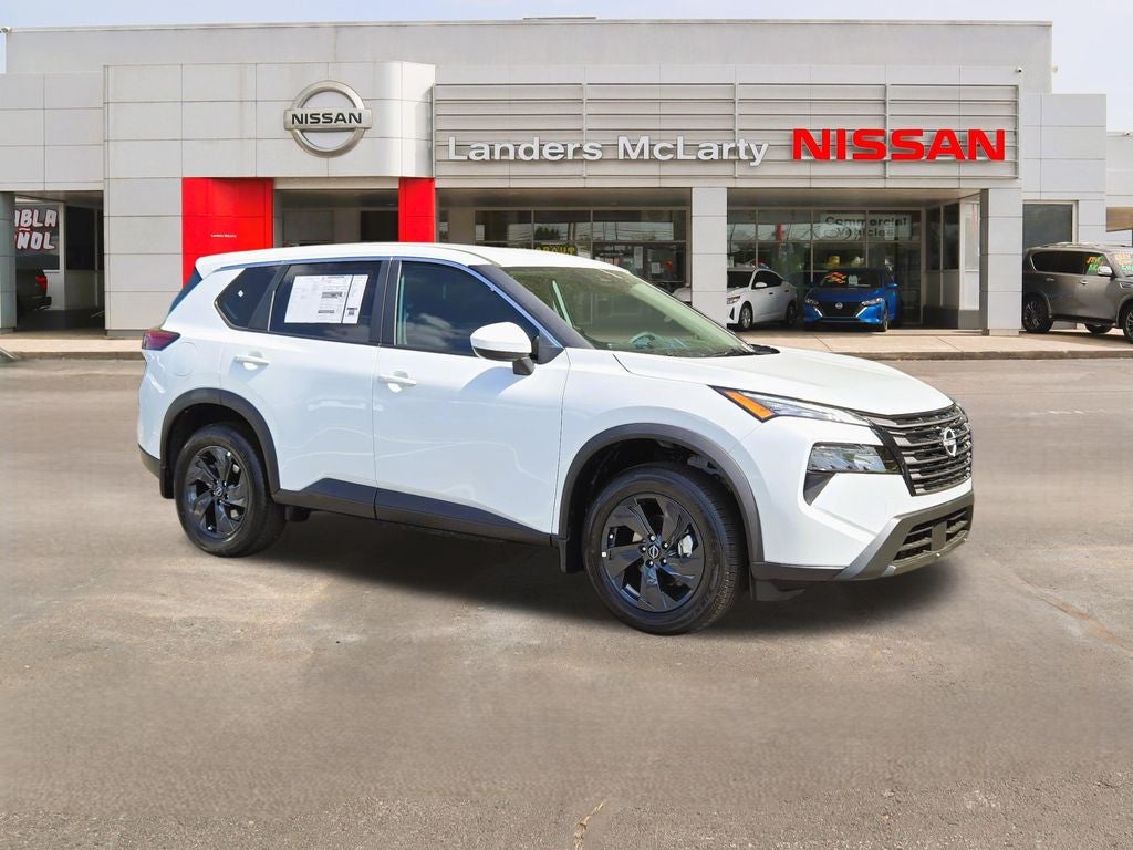 2026 Nissan Rogue SV in Everest White Pearl Tricoat — front three-quarter view