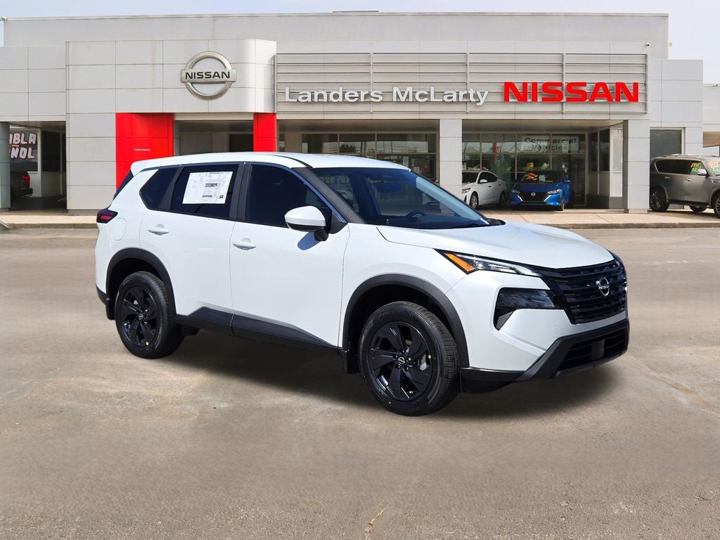 2026 Nissan Rogue SV in Everest White Pearl Tricoat — front three-quarter view