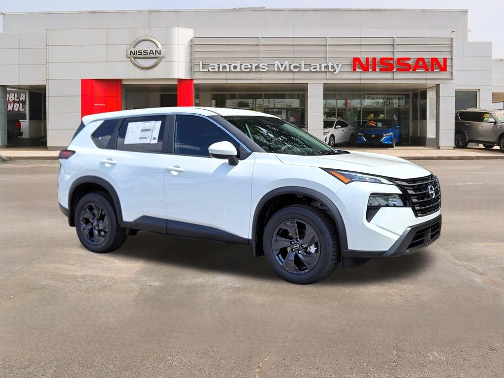 2026 Nissan Rogue SV in Everest White Pearl Tricoat — front three-quarter view