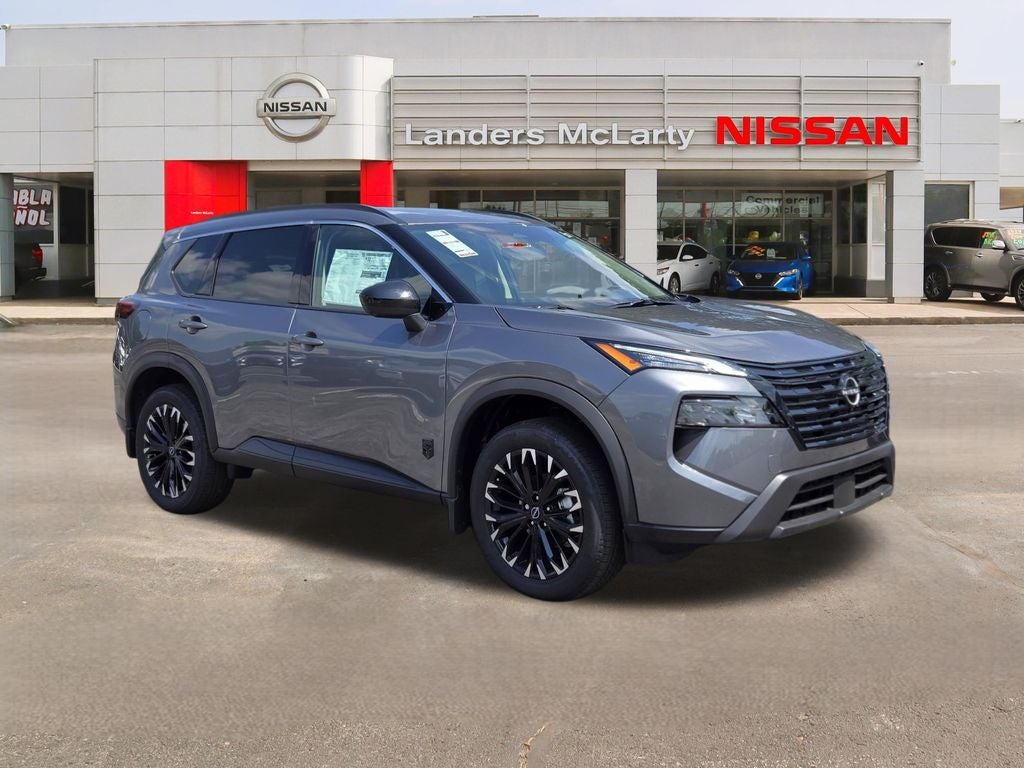 2026 Nissan Rogue Dark Armor in Gun Metallic — front three-quarter view
