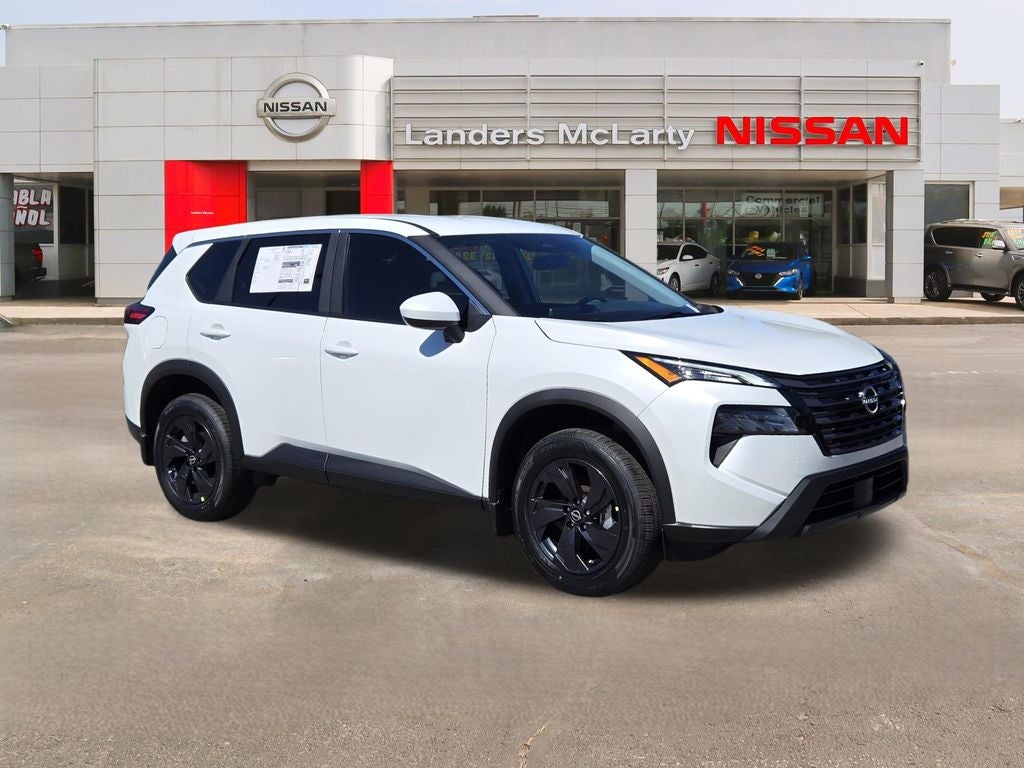 2026 Nissan Rogue SV in Everest White Pearl Tricoat — front three-quarter view