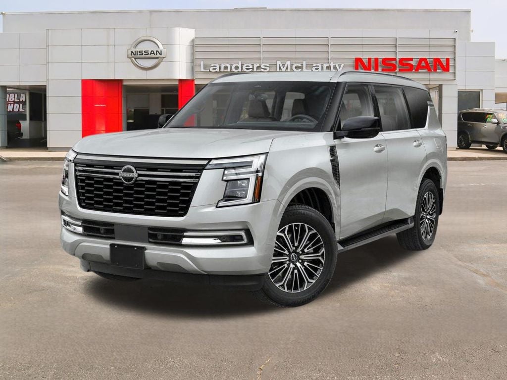 2026 Nissan Armada PRO-4X in Gun Metallic — front three-quarter view