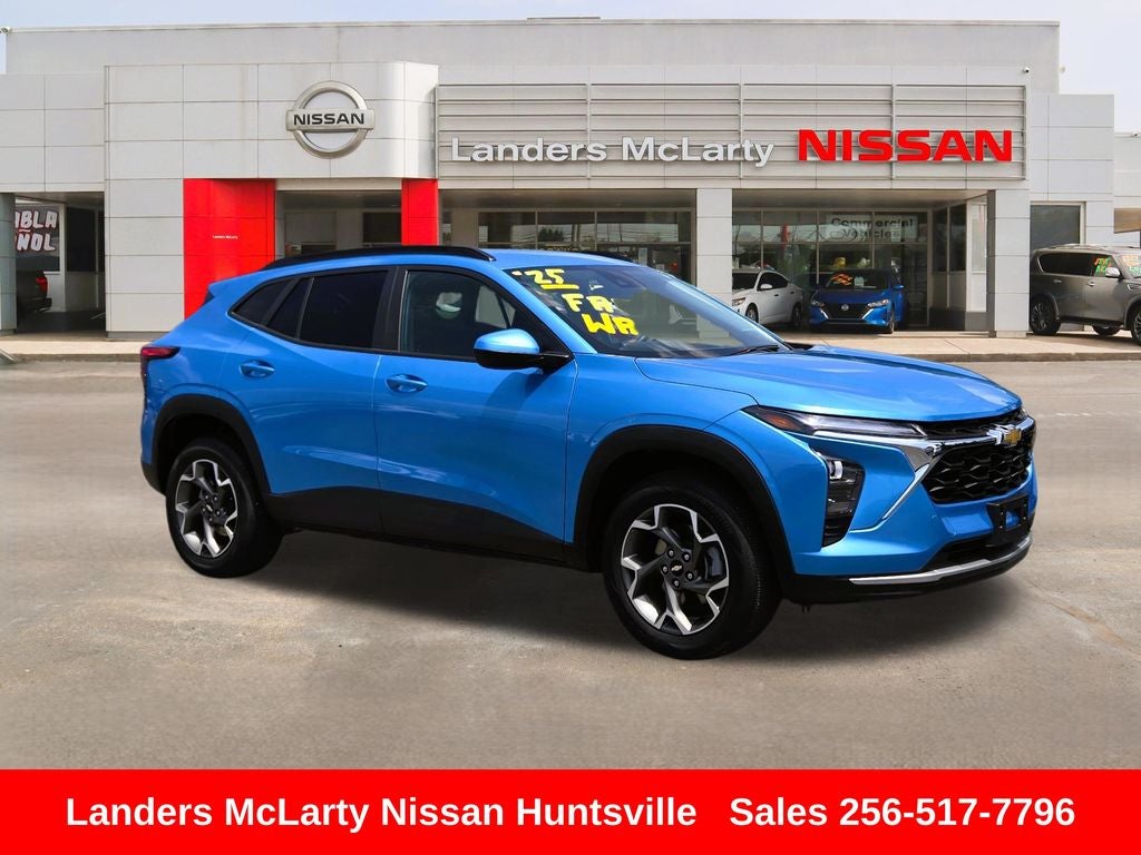 2025 Chevrolet Trax LT in Marina Blue Metallic — front three-quarter view