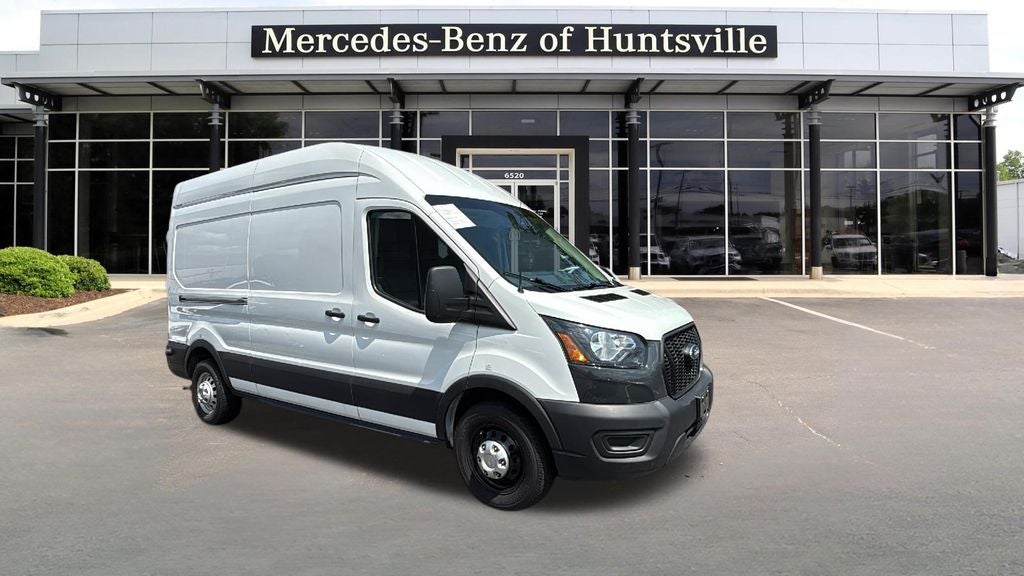 2023 Ford Transit-250 HR AWD MEDUIM CARGO VAN in Oxford White — front three-quarter view