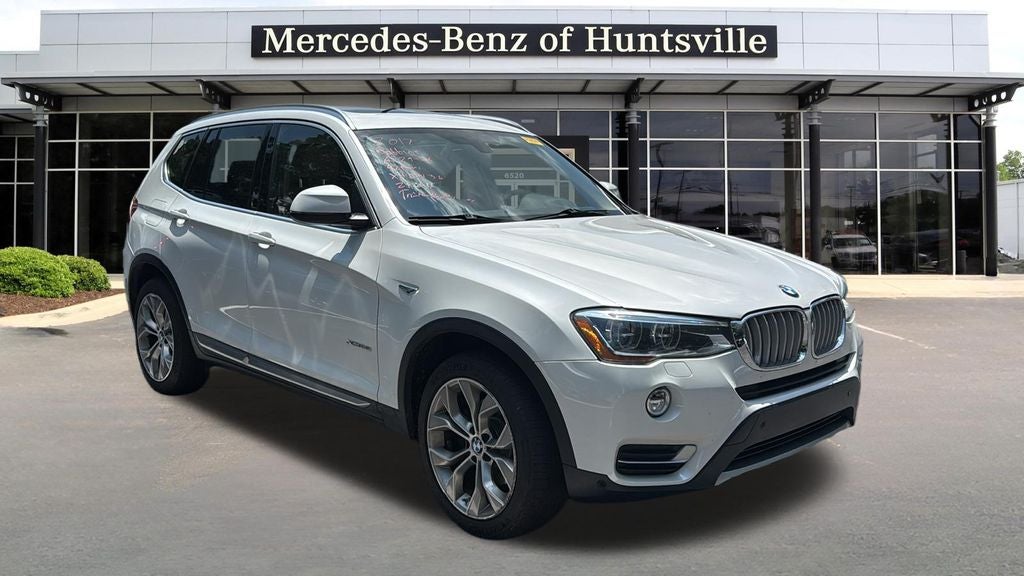 2017 BMW X3 xDrive35i in Mineral White Metallic — front three-quarter view