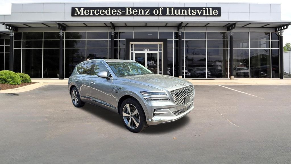 2024 Genesis GV80 3.5T T PKG in Savile Silver — front three-quarter view