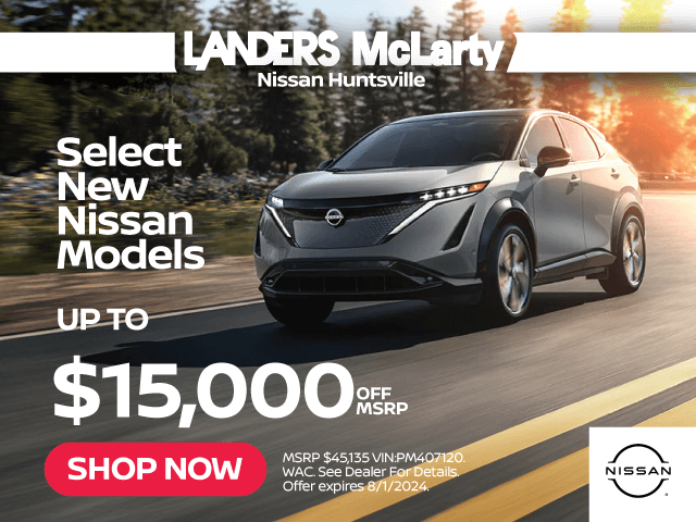 Select New Nissan Models Up to $15,000 Off MSRP